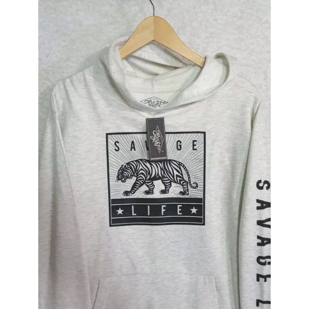 Eighty Eight Brand Savage Life Tiger Hoodie Sweatshirt Adult Size XL NEW - Picture 3 of 9